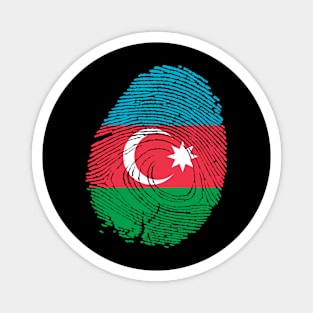 Flag of Azerbaijan in fingerprint Magnet